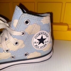 Converse Blue and White High-Top Sneakers